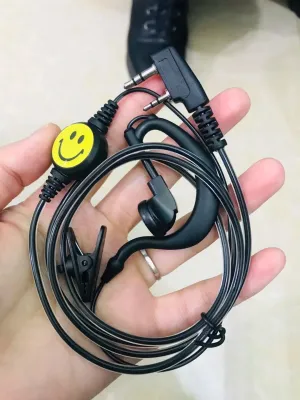 Walkie Talkie Earpierce handsfree  for Kewood Type Smile Face