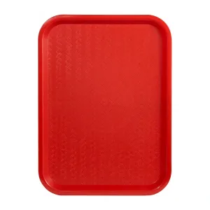 Winco FFT-1014R Fast Food Tray, 10" x 14", Red