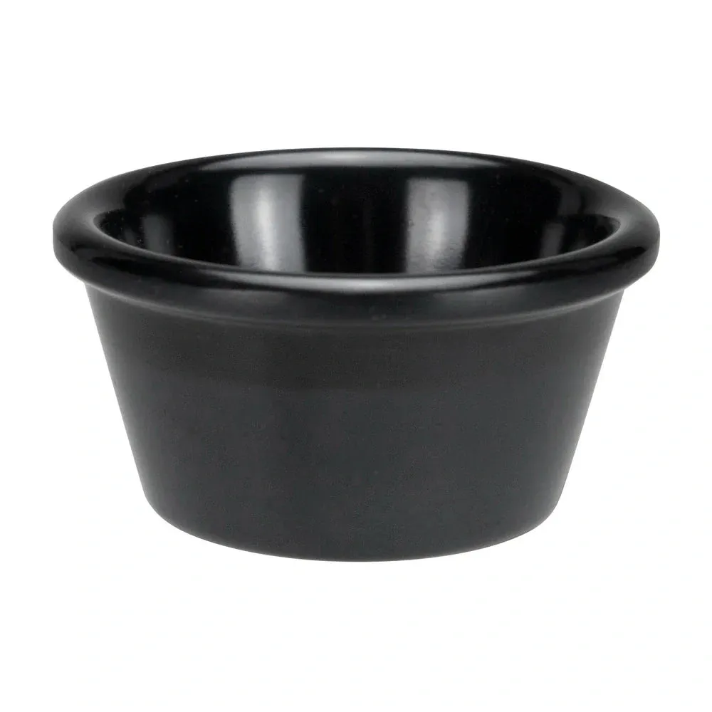 Winco RP-4K 4oz Plain Ramekins, Black